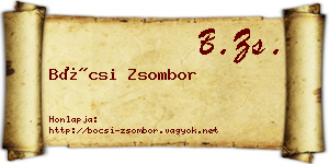 Bócsi Zsombor névjegykártya